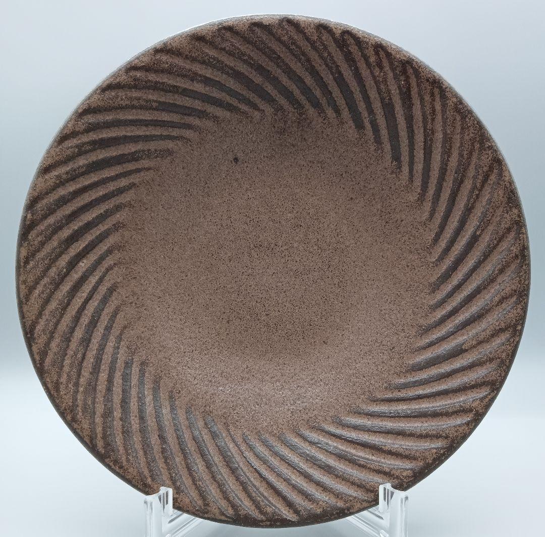 小澤基晴 ぐるぐる ブロンズ プレート 23.6cm