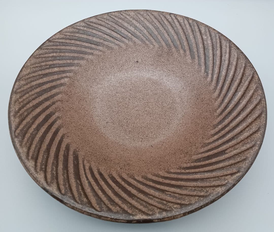 小澤基晴 ぐるぐる ブロンズ プレート 23.6cm