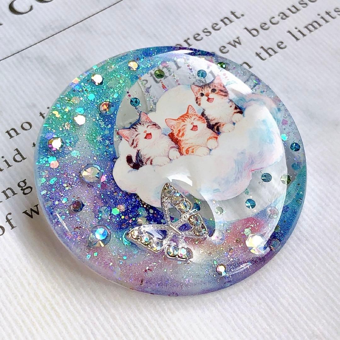 同梱100円引❤️No.2498 レジン ヘアゴム ♡ 猫 ネコ ねこ ♡