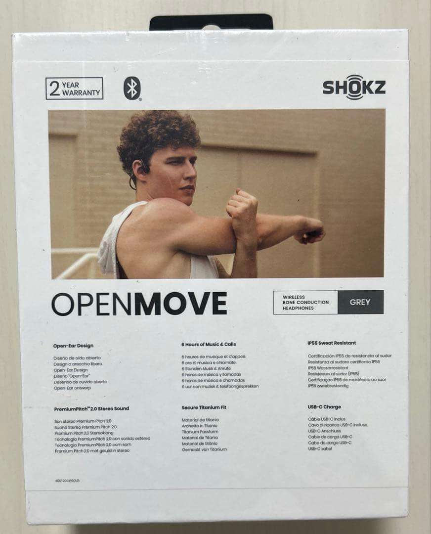 Shokz OpenMoveAFT-EP-000022 骨伝導ワイヤレスイヤホン