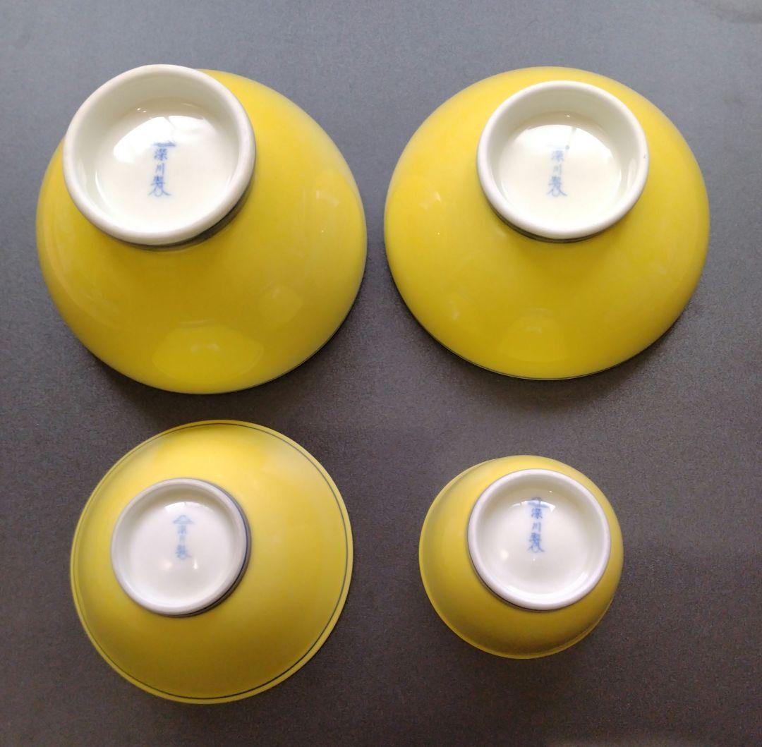 深川製磁　ツタ絵　器　セット　丼　御椀　湯呑み