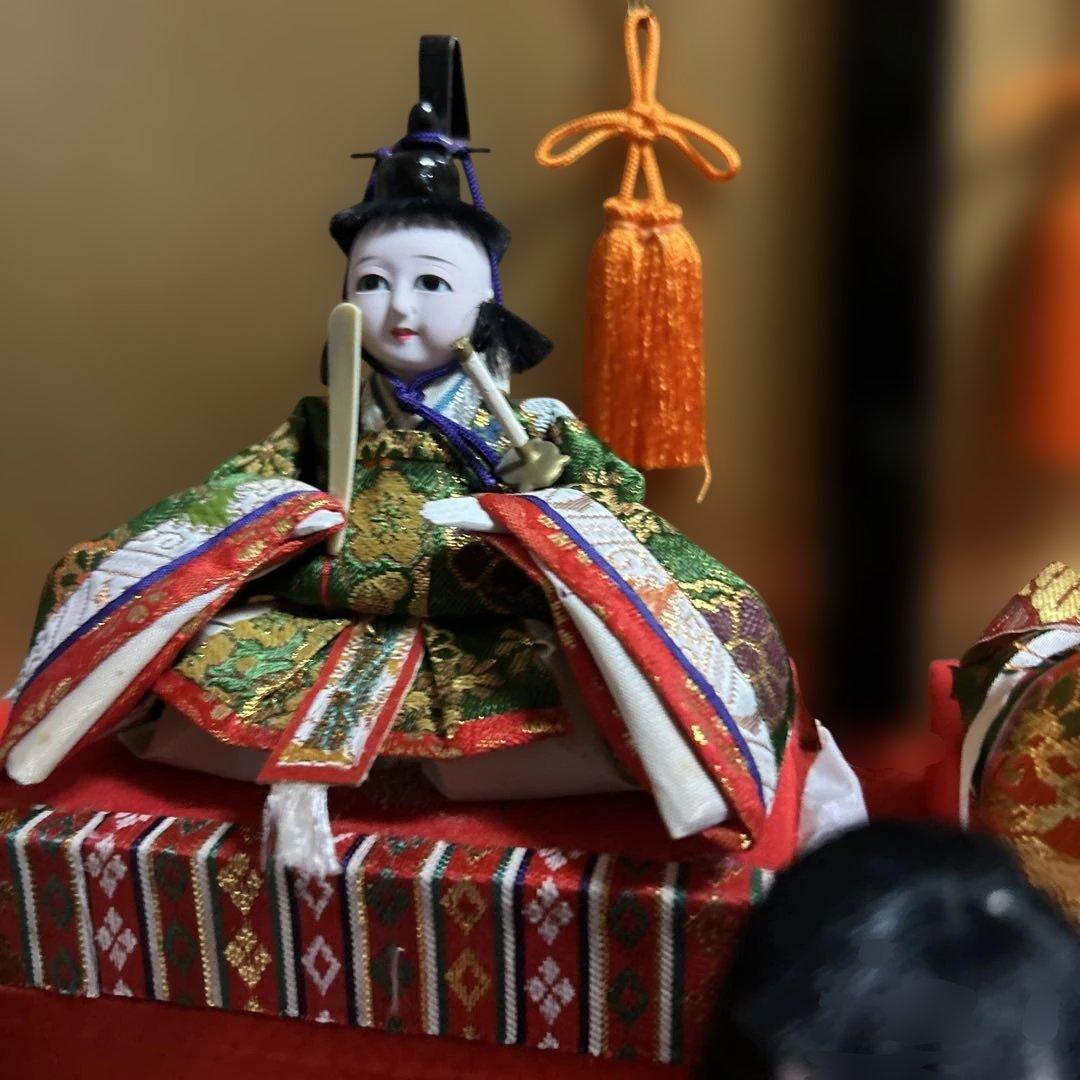 直接手渡し ひな人形 10体 ガラスケース付き