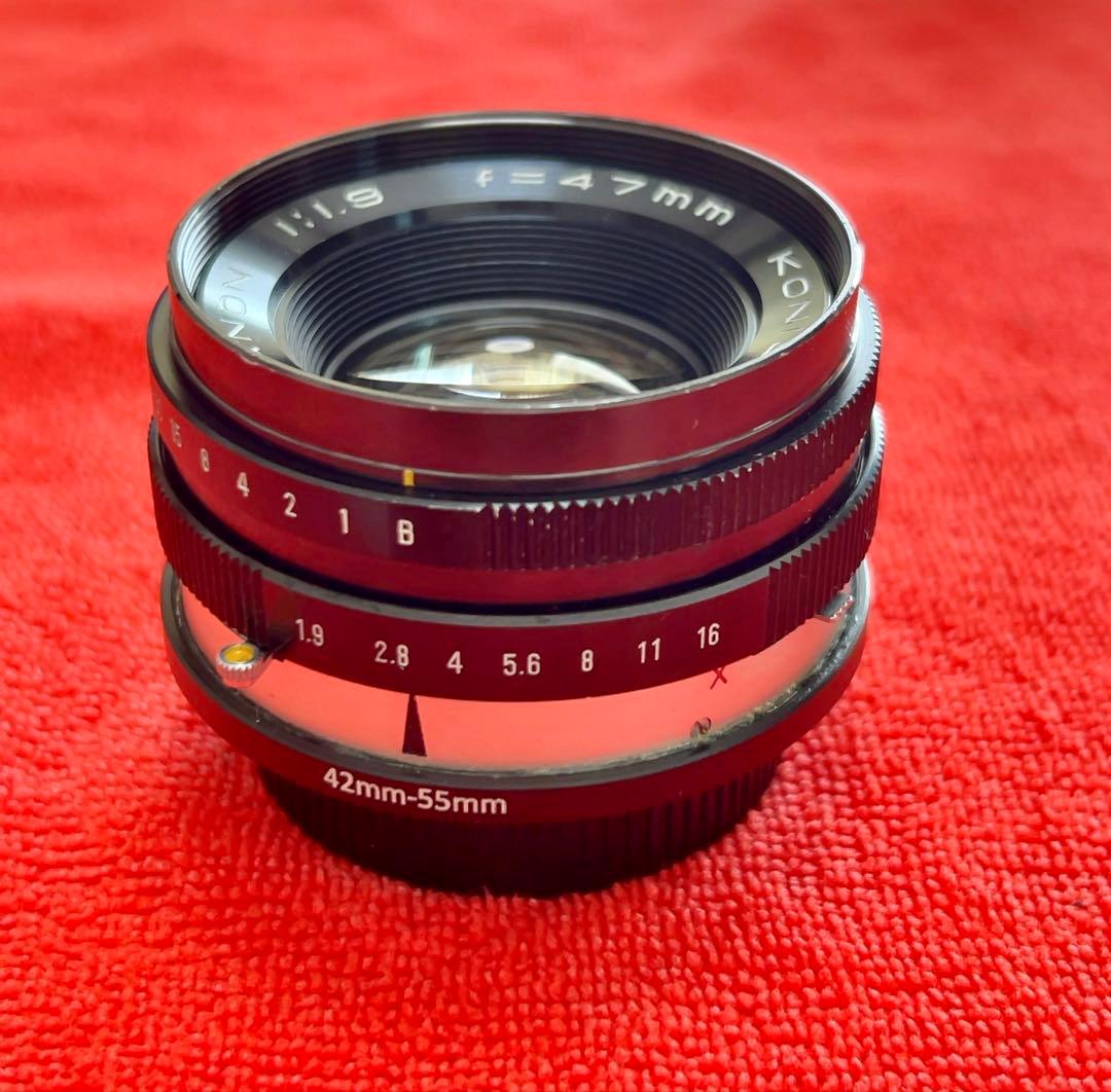 コニカHexanon 47mm f1.9 銘レンズ　美・可動　M42改造レンズ