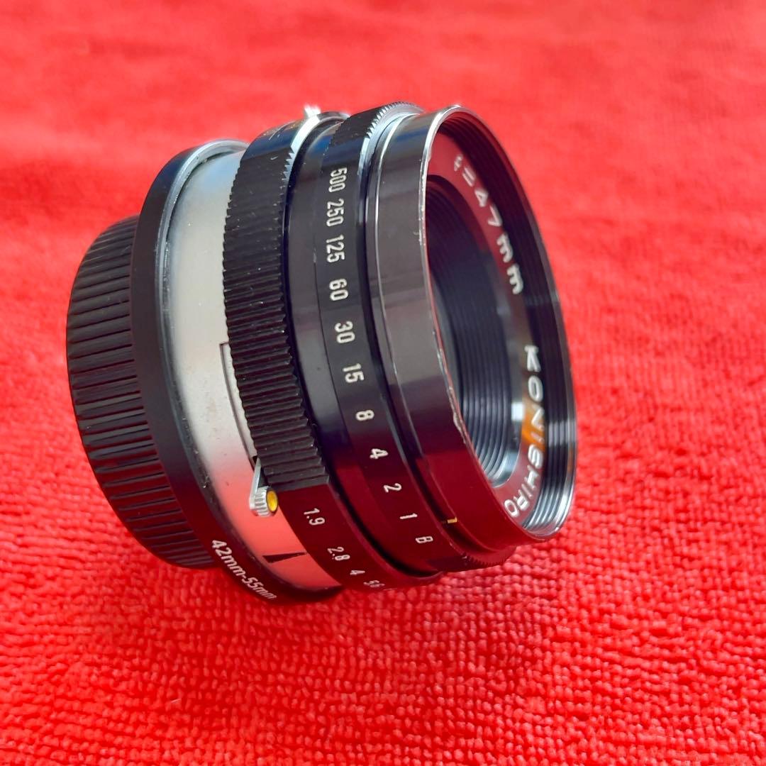 コニカHexanon 47mm f1.9 銘レンズ　美・可動　M42改造レンズ