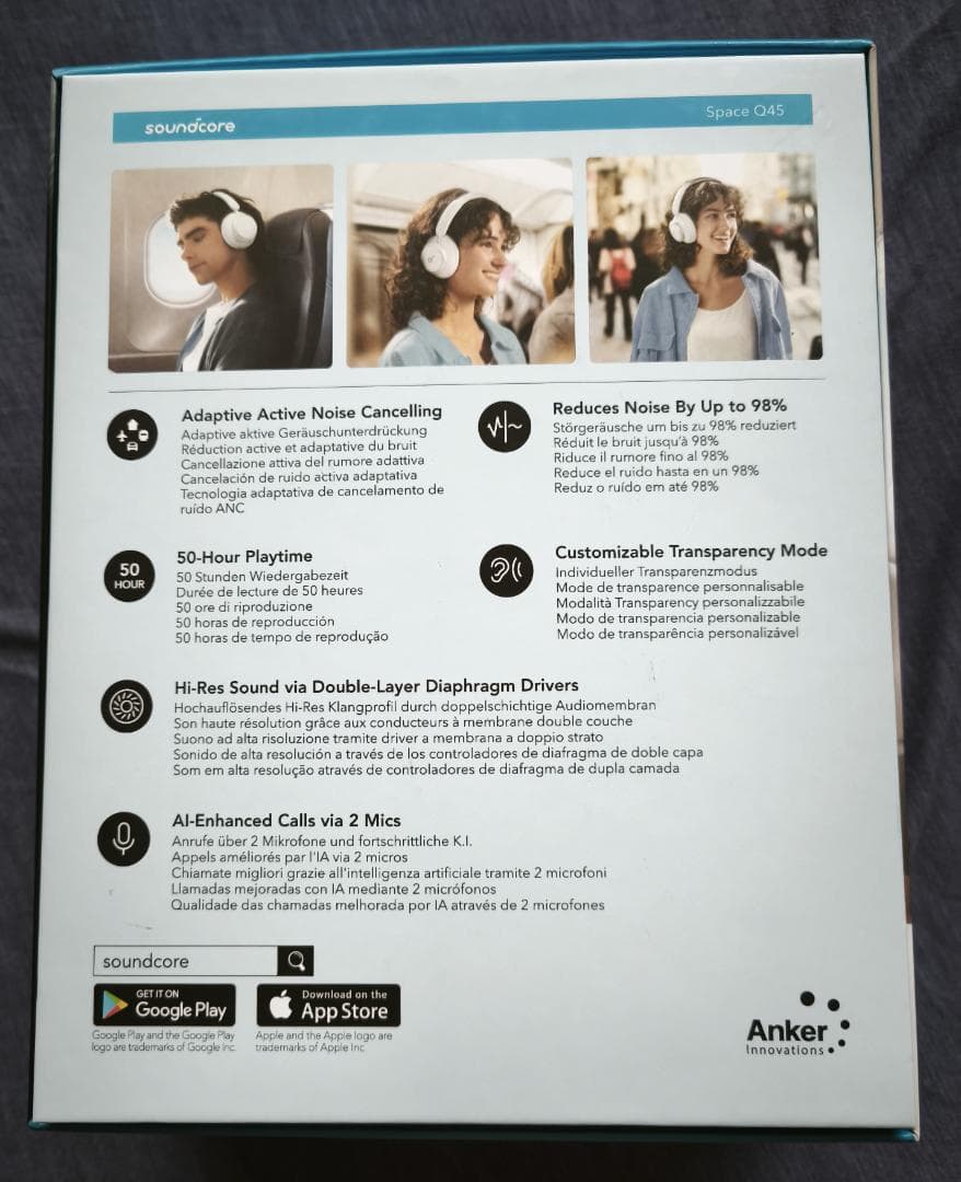 Soundcore Space Q45 ヘッドフォン ホワイト