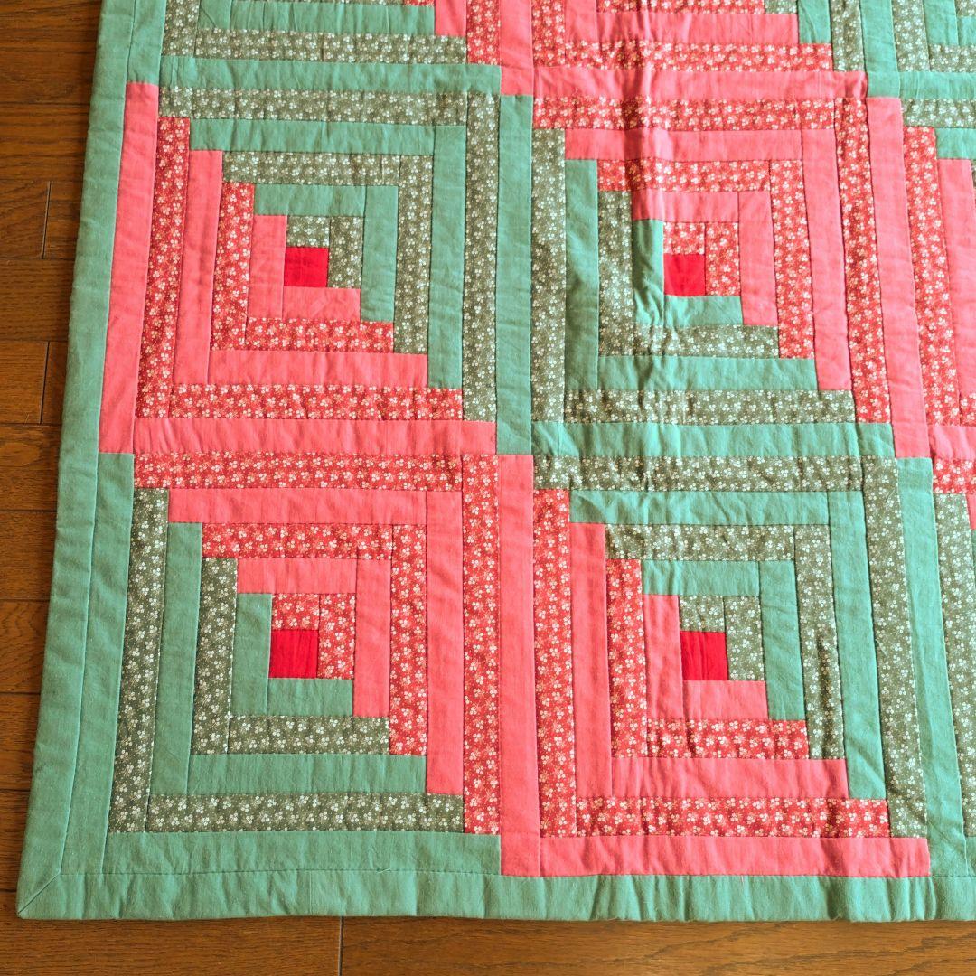 パッチワークキルト〈ログキャビン36〉