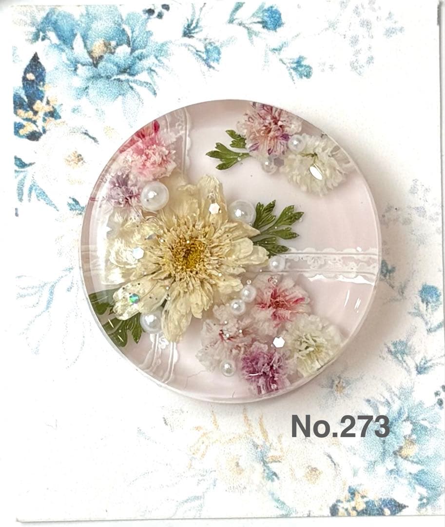 メル30077様　レジンヘアゴム　ポニーフック　ドライフラワー