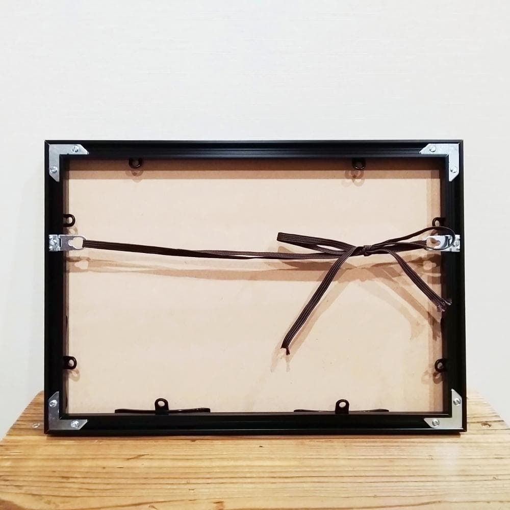 内野隆文　とりのマーチ　鳥　絵画　ドローイング　ペン画　現代アート　額縁　真作