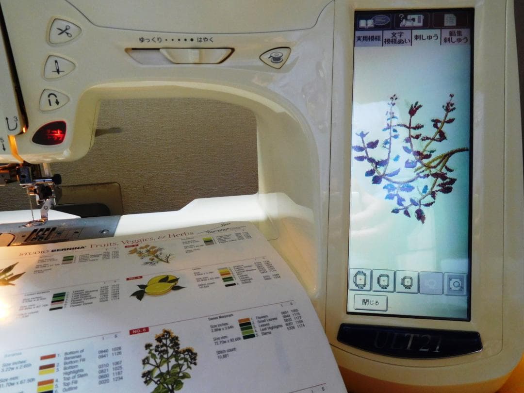 刺しゅうカード★フルーツ・野菜・ハーブ★刺繍カード・No.118