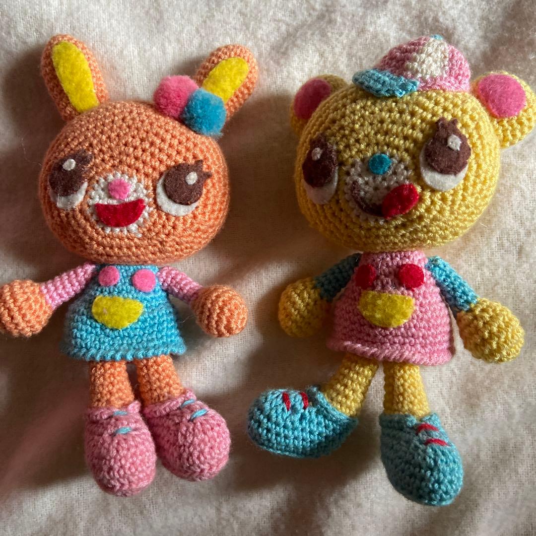 メゾピアノ　アミグルミ ぬいぐるみ 8体セット(1体はエンジェルはブルー)