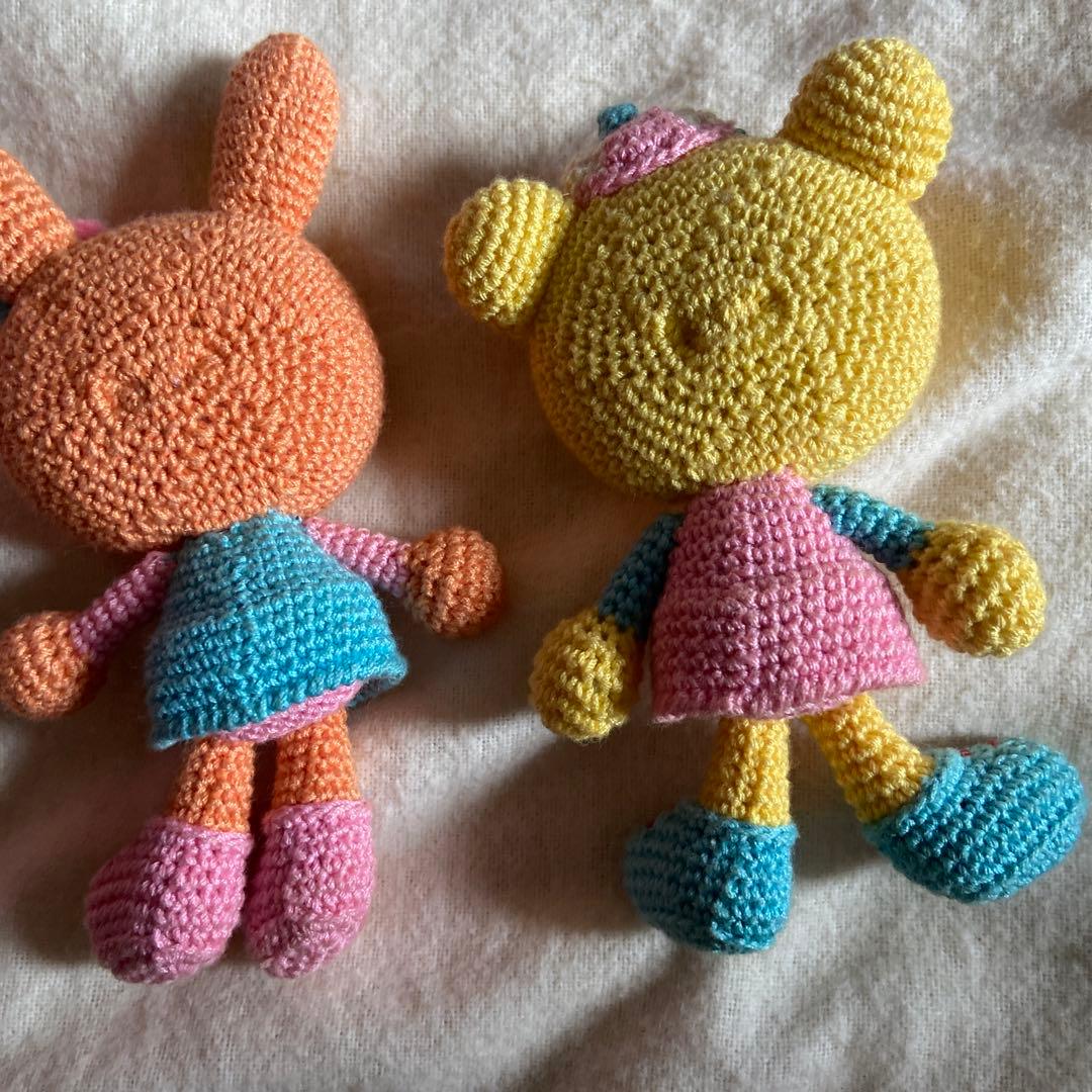 メゾピアノ　アミグルミ ぬいぐるみ 8体セット(1体はエンジェルはブルー)