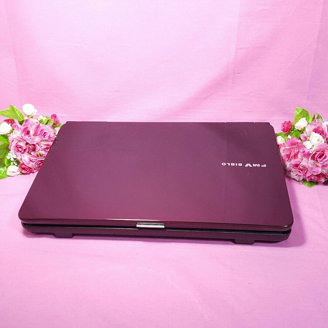 ワインレッド❣WINDOWS10❣メモリ4G❣オフィス❣HDMI❣テンキ付き