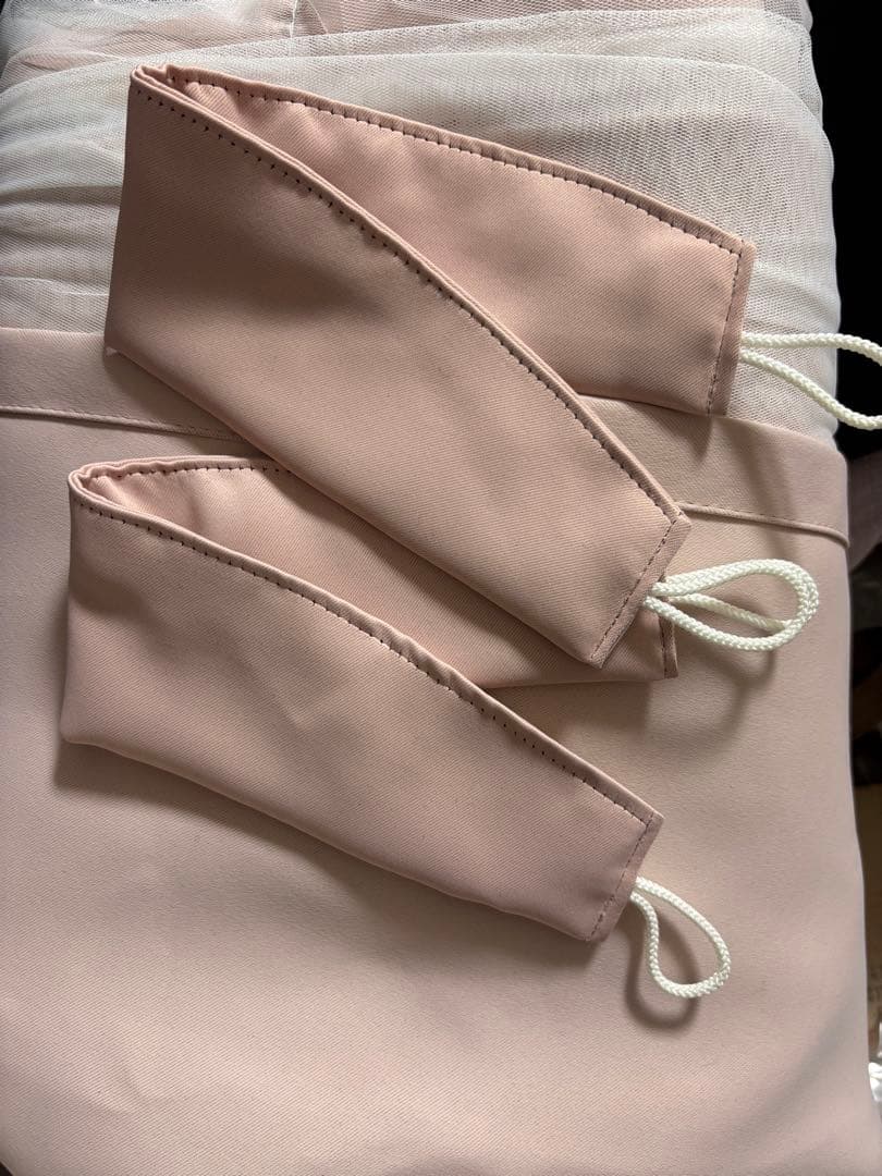 ロマプリ　上飾付きレイヤード遮光カーテン/ピンク