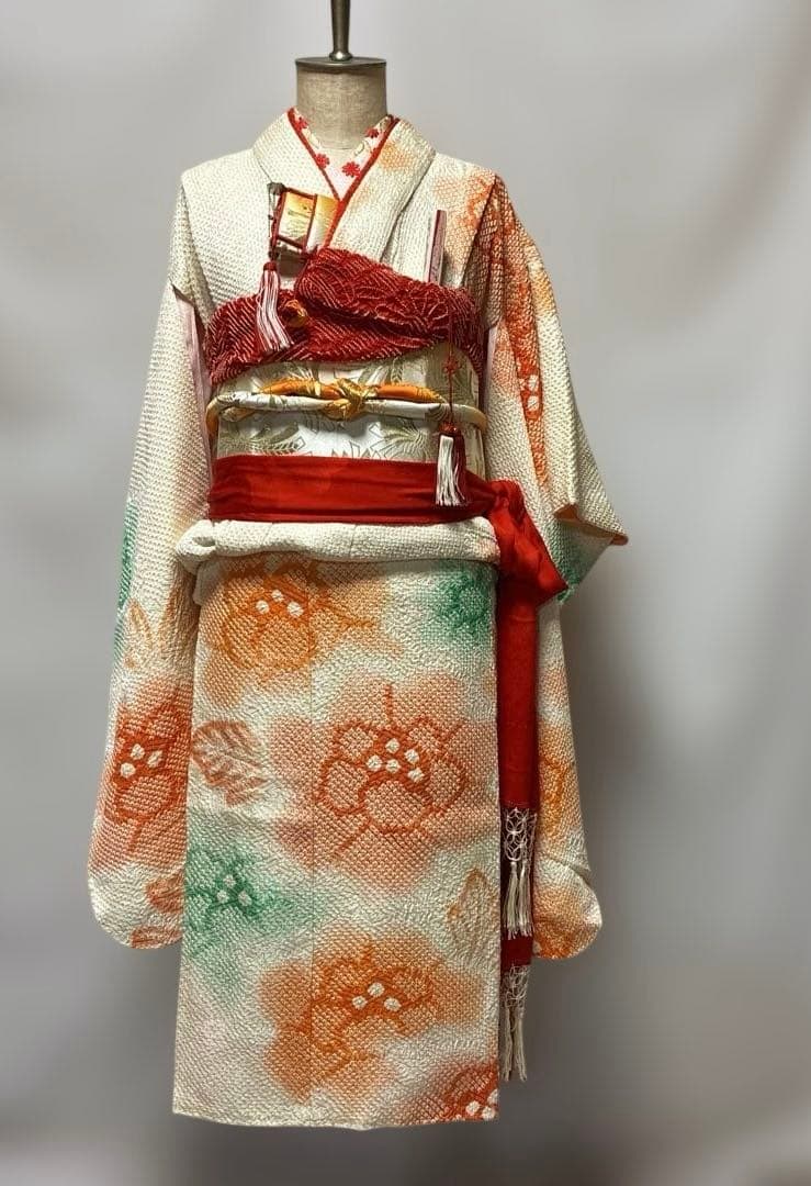 2-上　七五三　舞台衣装　和柄　正絹　13点　女の子　着物　7歳