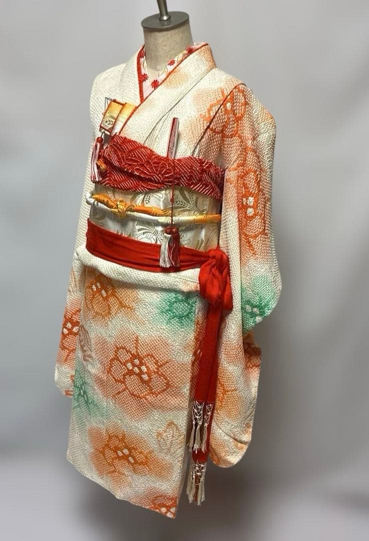 2-上　七五三　舞台衣装　和柄　正絹　13点　女の子　着物　7歳