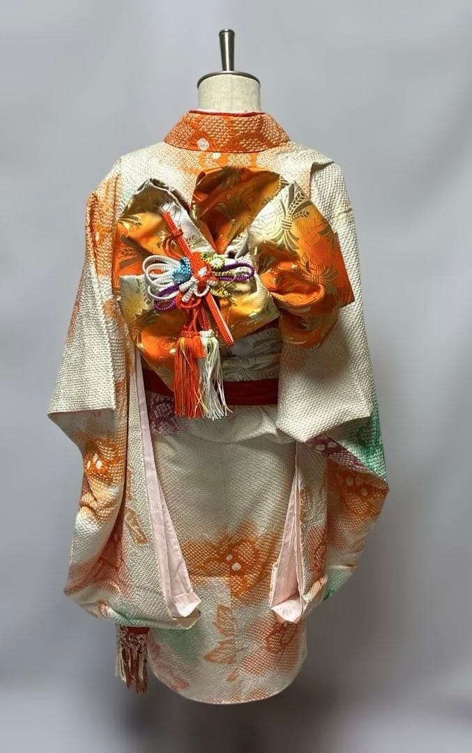 2-上　七五三　舞台衣装　和柄　正絹　13点　女の子　着物　7歳