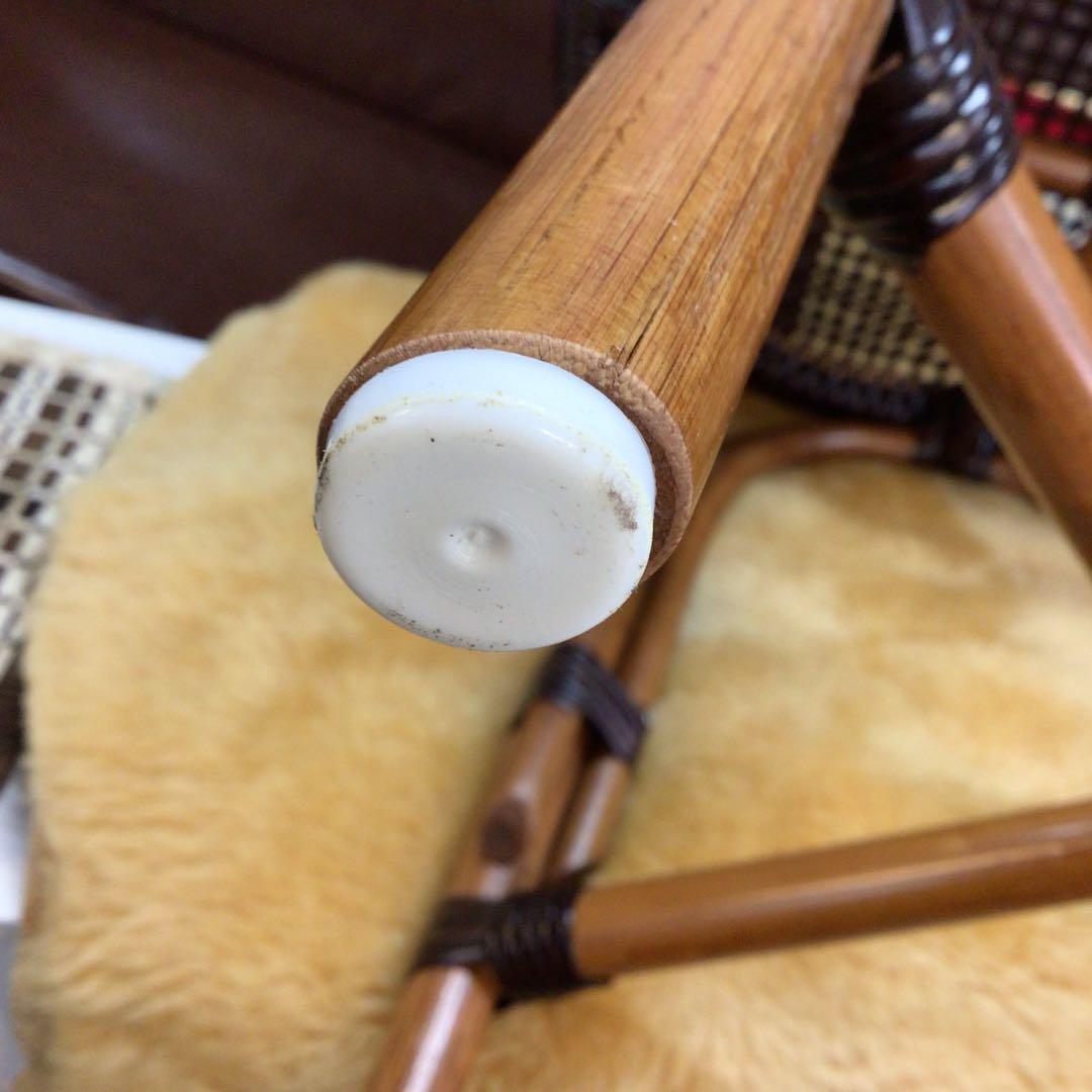 ツルヤ商店 籐源郷 スツール だ円 USEDラタン 国産品手作り 現行品