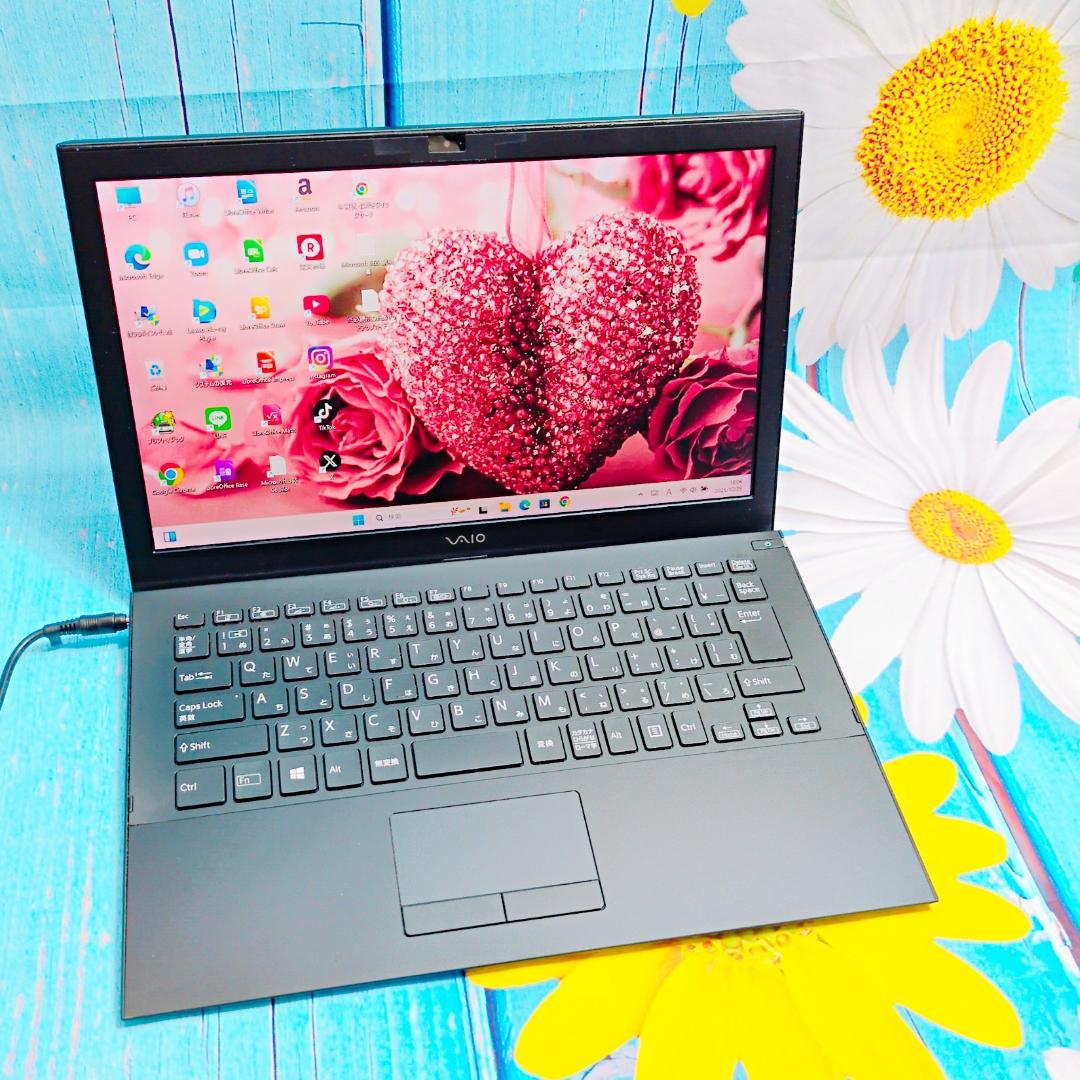 美品【VAIO】極薄軽量✨SSD/4GB✨Windows11✨初心者すぐ使える