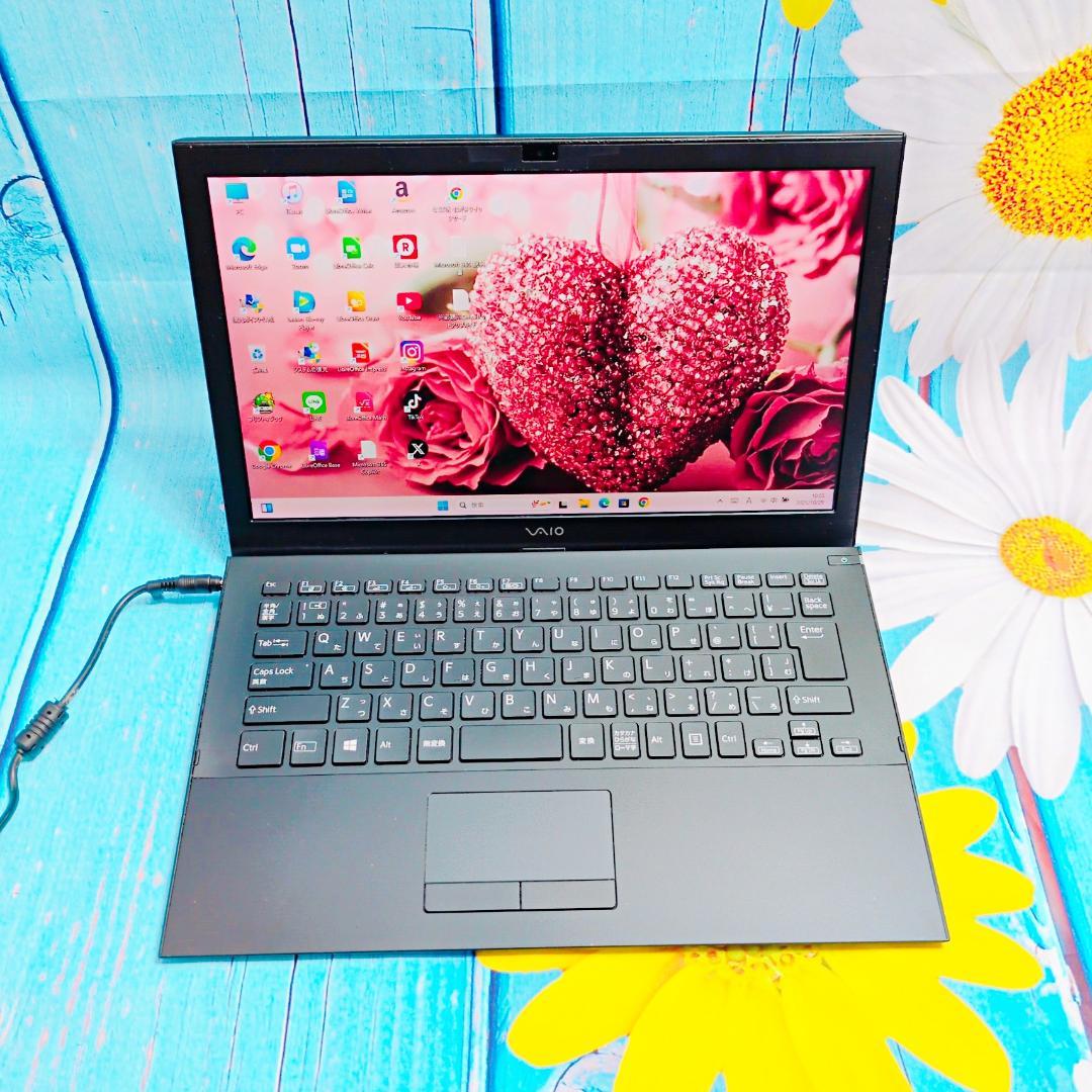 美品【VAIO】極薄軽量✨SSD/4GB✨Windows11✨初心者すぐ使える