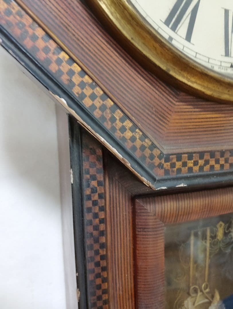 【昭和初期】名古屋商事 八角柱時計 振り子式 （不動品）