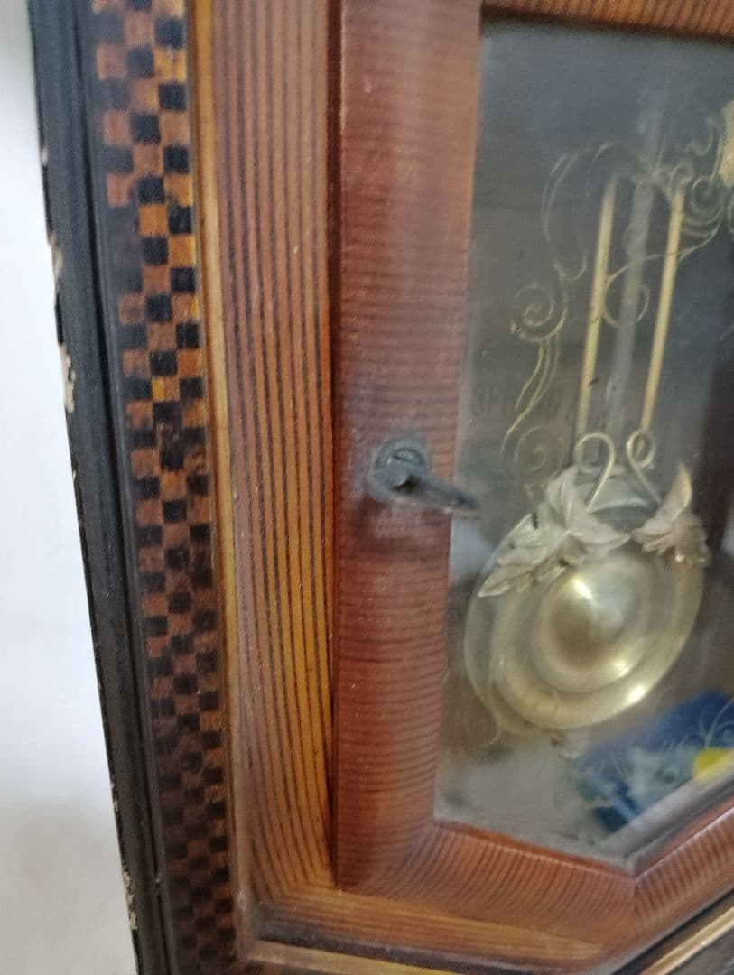 【昭和初期】名古屋商事 八角柱時計 振り子式 （不動品）