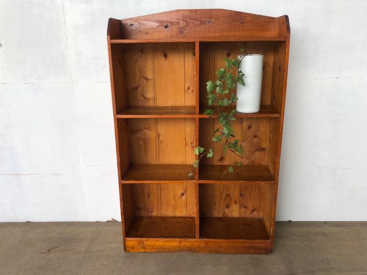 期間限定 送料込!! アンティーク 無垢 木製 ディスプレイ オープン シェルフ