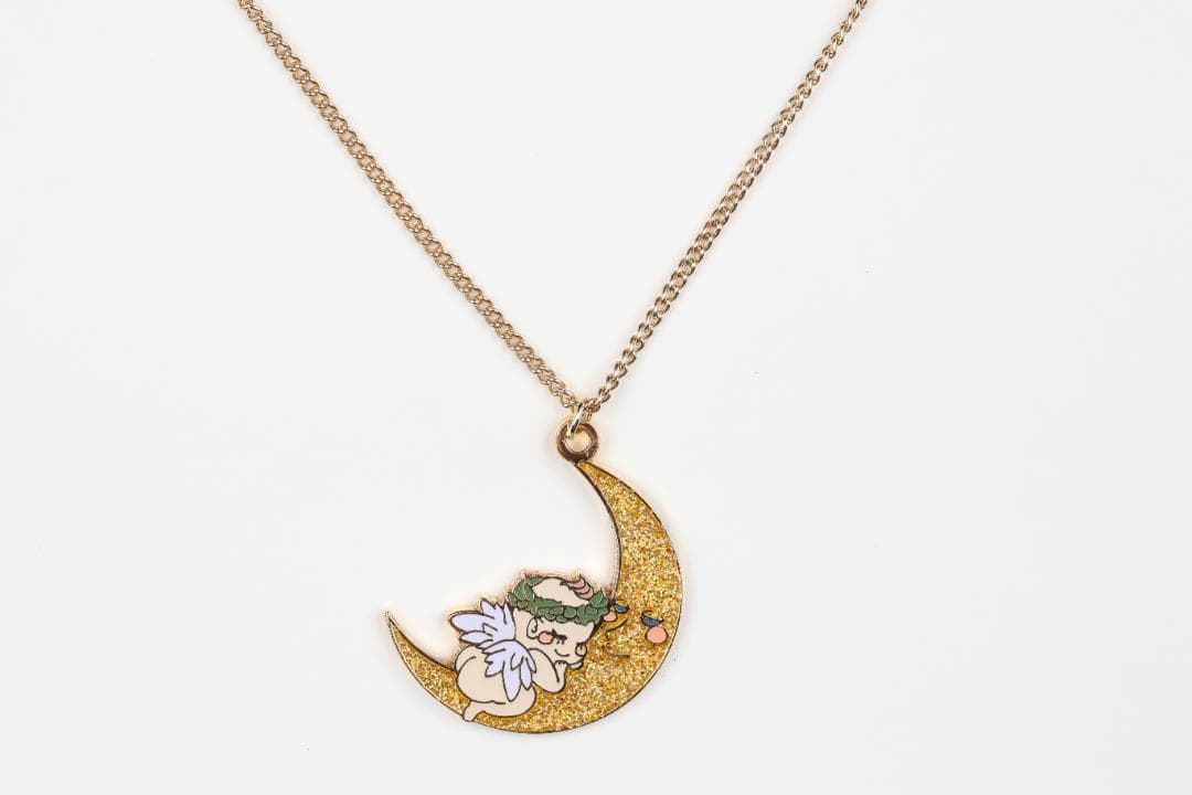 （新品・送料無料）　癒やし　クララムーンネックレス　【ラメ】