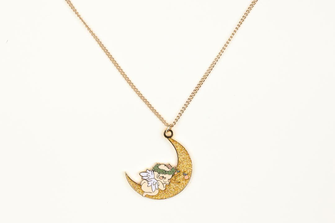 （新品・送料無料）　癒やし　クララムーンネックレス　【ラメ】