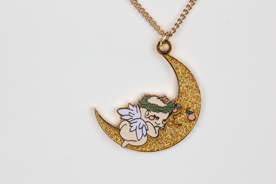 （新品・送料無料）　癒やし　クララムーンネックレス　【ラメ】