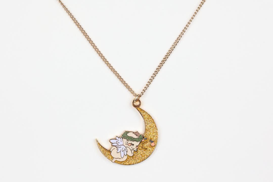 （新品・送料無料）　癒やし　クララムーンネックレス　【ラメ】