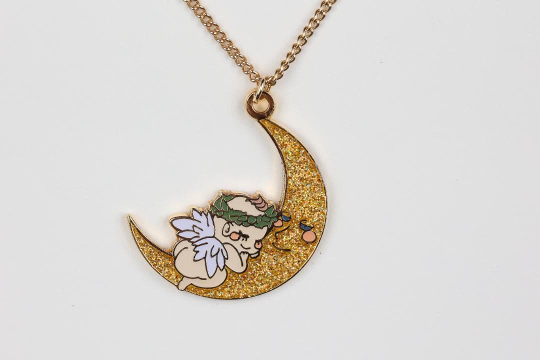 （新品・送料無料）　癒やし　クララムーンネックレス　【ラメ】