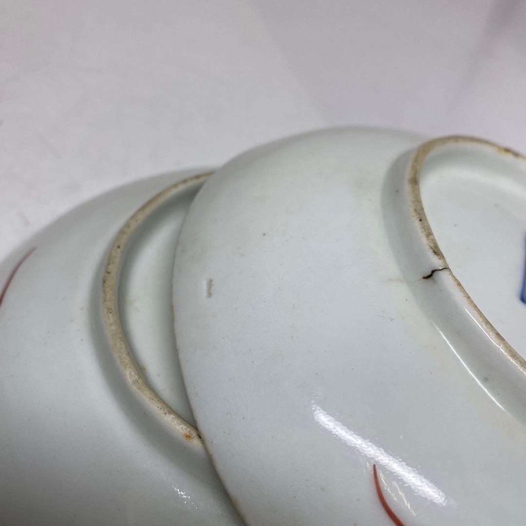 中国清時代　黄釉中皿4枚　幅約15㎝ 東さ8-0328☆2F