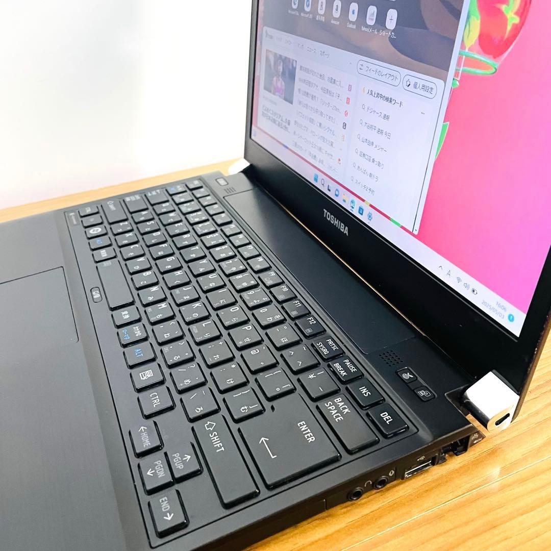 爆安ブラック東芝ノートPC SSDメモリ8ギガwin11 オフィス