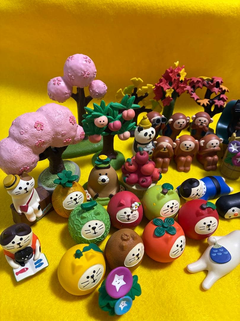 コンコンブル　三猿　ポジティブ三猿　イチョウ　もみじ　朝顔等　38点＋おまけ3点