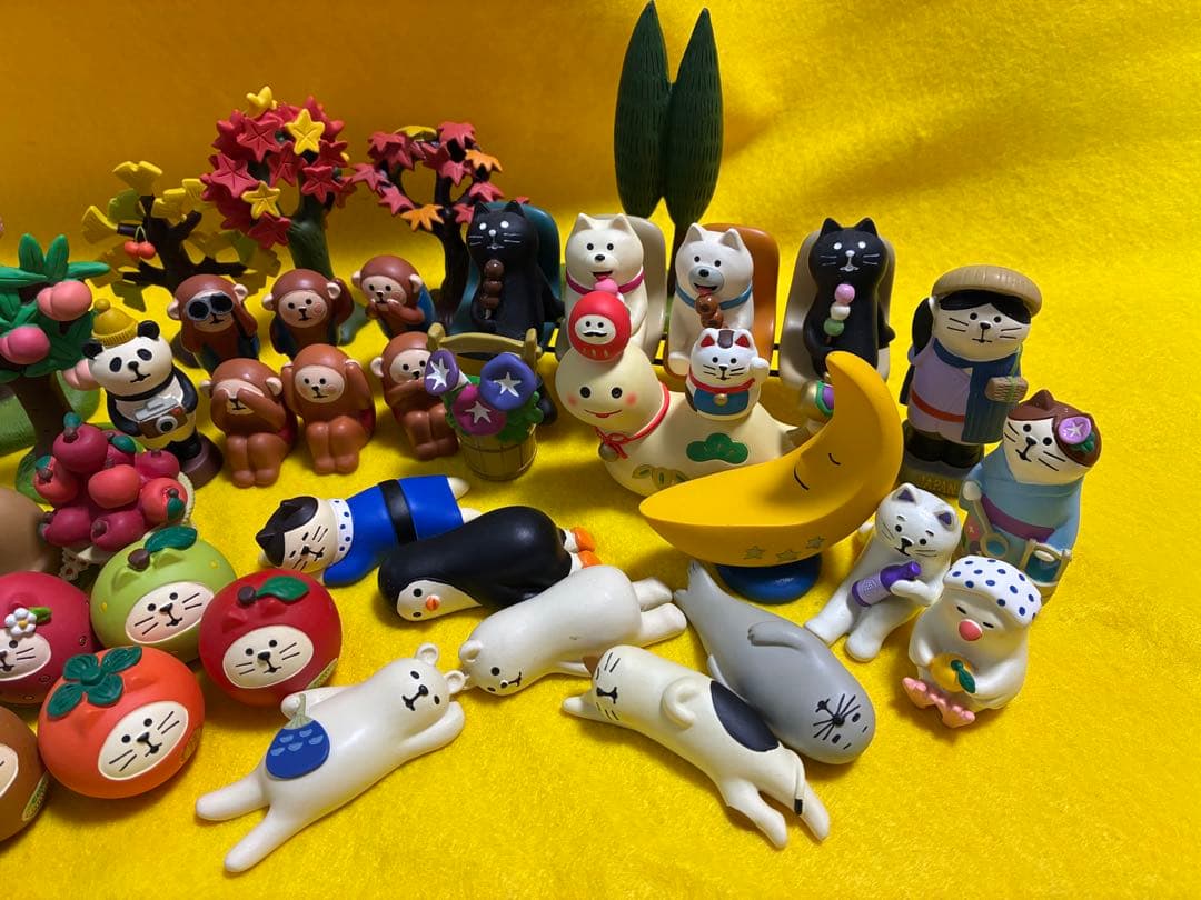 コンコンブル　三猿　ポジティブ三猿　イチョウ　もみじ　朝顔等　38点＋おまけ3点