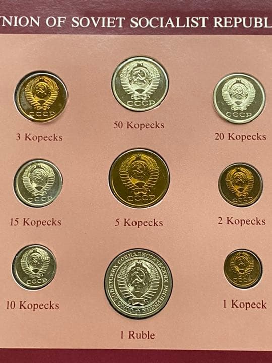 外国硬貨　古銭　フランクリンミント　ソ連セット 9枚