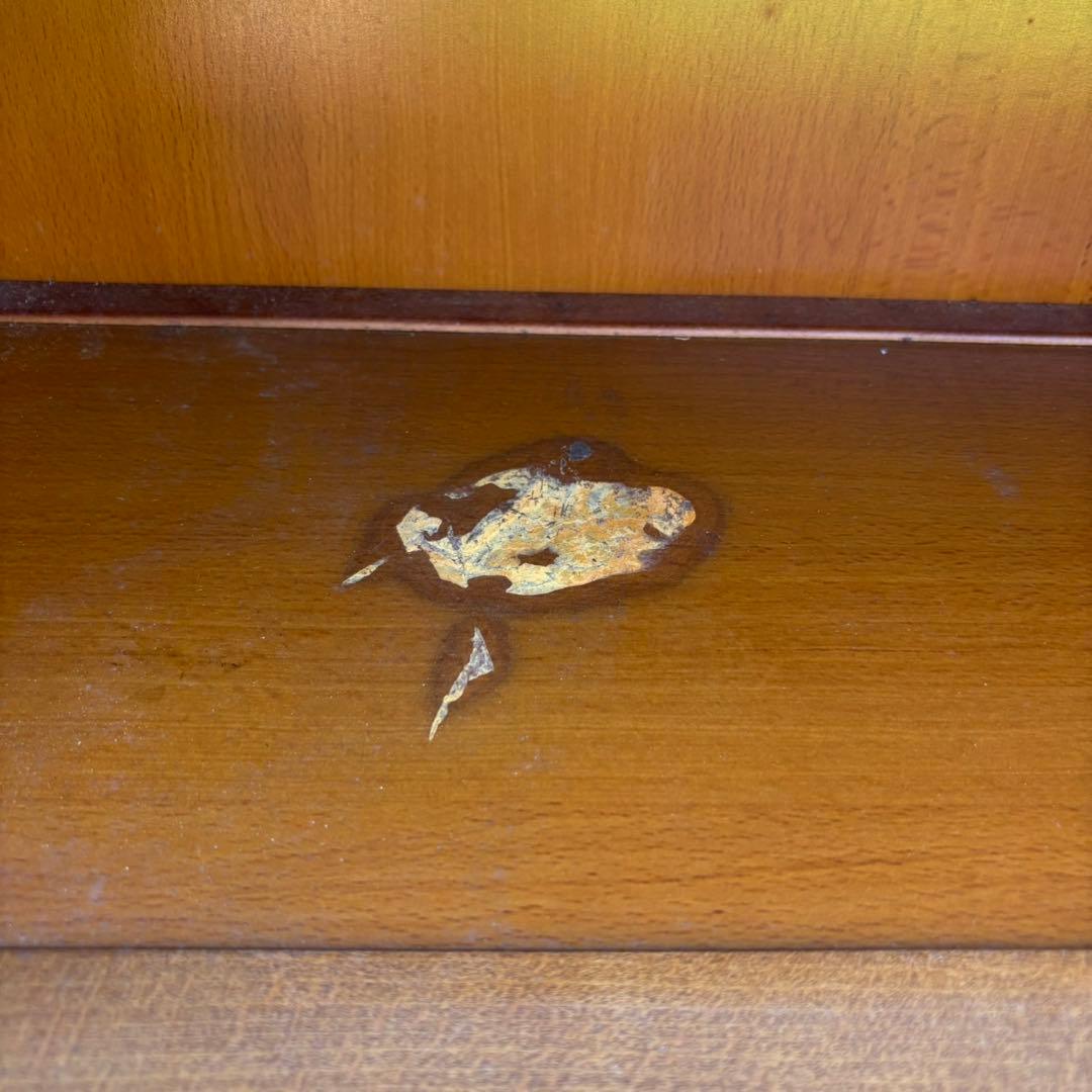 カリモク家具 ラタン調 電話台 チェスト 昭和レトロ ヴィンテージ 希少