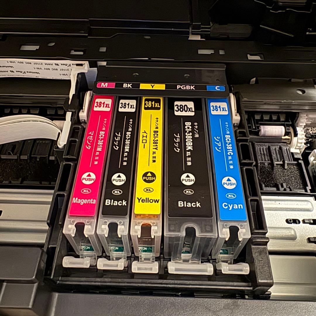 【良品】Canon プリンター 本体 TS6130 ホワイト 新品インク付