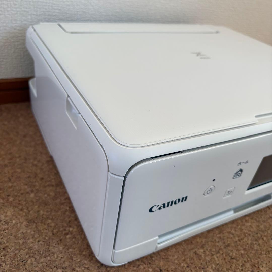 【良品】Canon プリンター 本体 TS6130 ホワイト 新品インク付