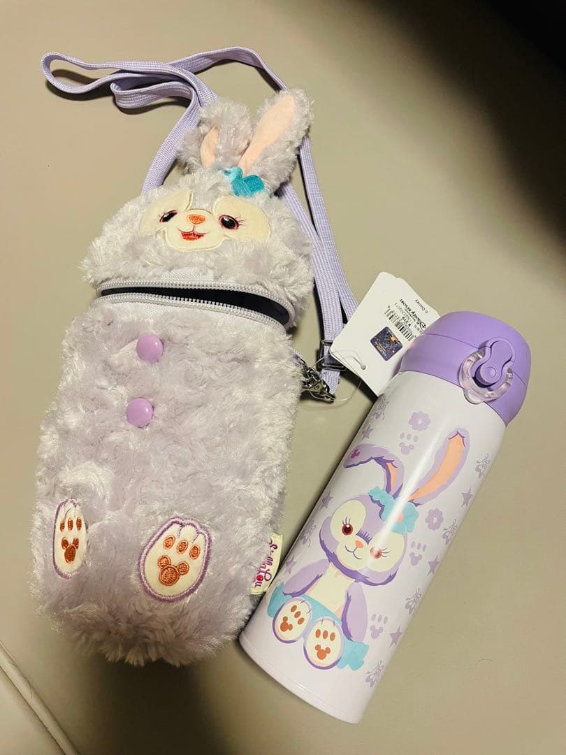 【新品未使用】上海ディズニー限定　ステラルー　ぬいぐるみ　水筒＆カバー