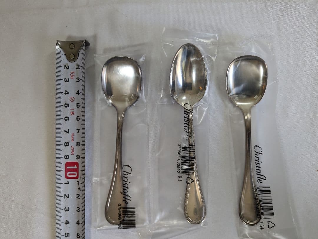 【未使用】 クリストルフ アイスクリームスプーン パール スプーン 3点