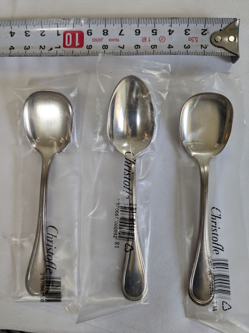 【未使用】 クリストルフ アイスクリームスプーン パール スプーン 3点