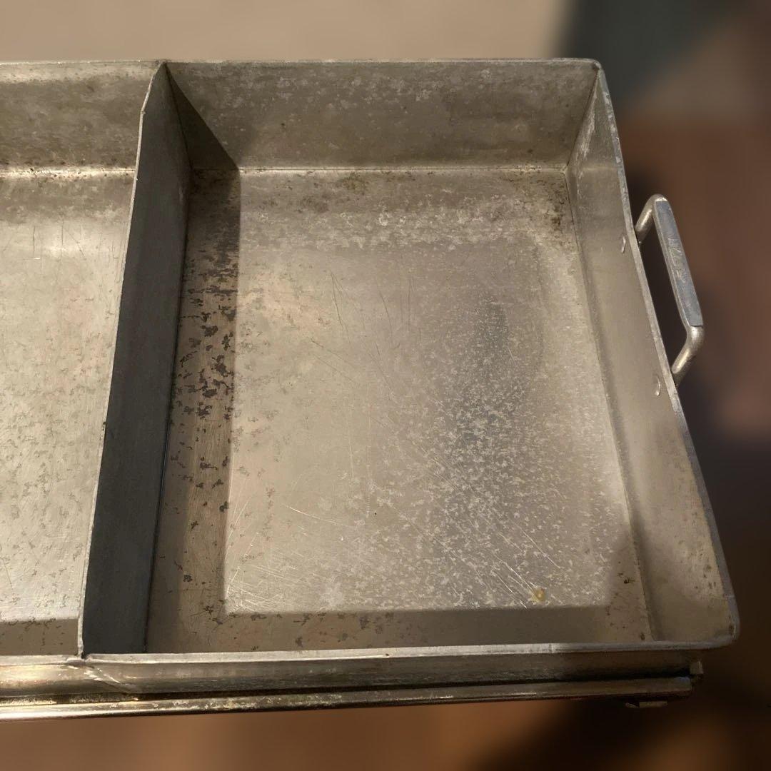 業務用大型アルミ製2分割台はステンレス製ガスを入れて使用します。