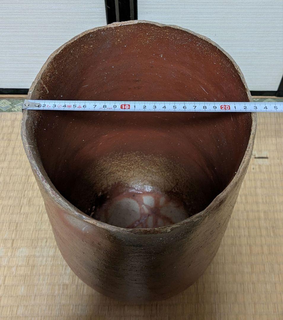 備前焼 大型花器 メダカ鉢 花生 水瓶 水甕 水槽 花瓶 花入 フラワーベース