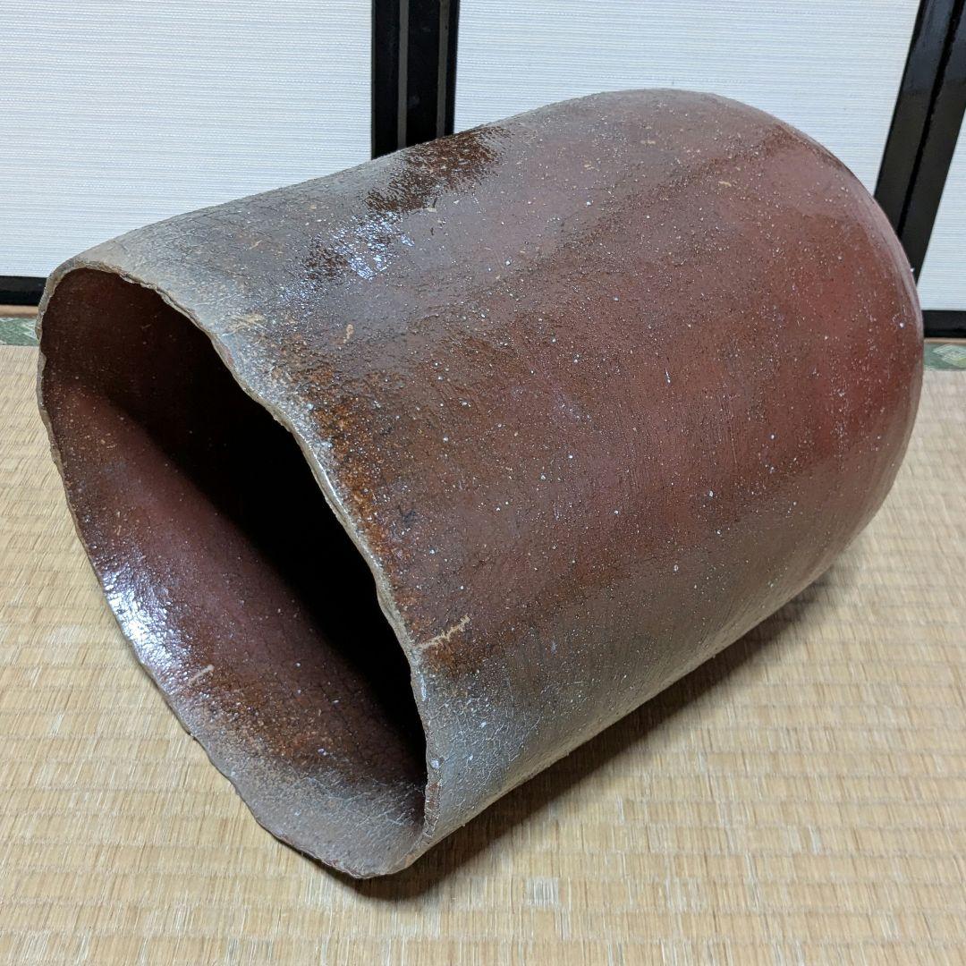 備前焼 大型花器 メダカ鉢 花生 水瓶 水甕 水槽 花瓶 花入 フラワーベース