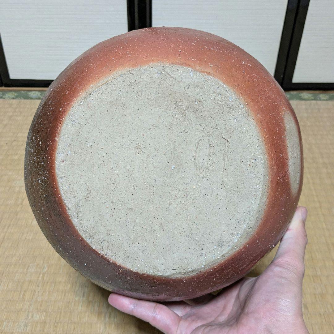 備前焼 大型花器 メダカ鉢 花生 水瓶 水甕 水槽 花瓶 花入 フラワーベース