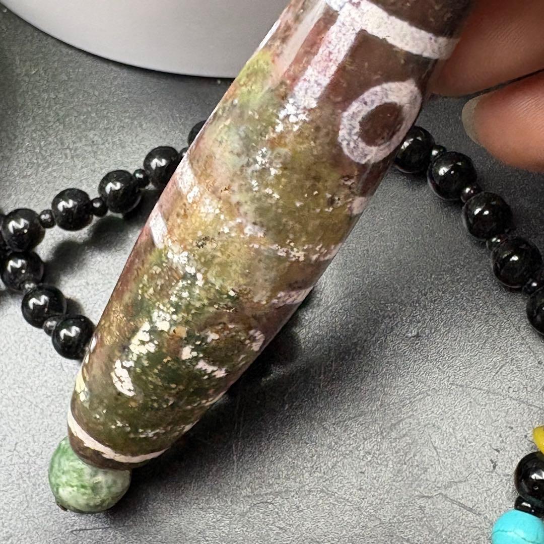 地門四眼天珠 ネックレス 黑朱砂