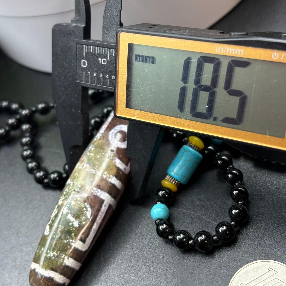 地門四眼天珠 ネックレス 黑朱砂