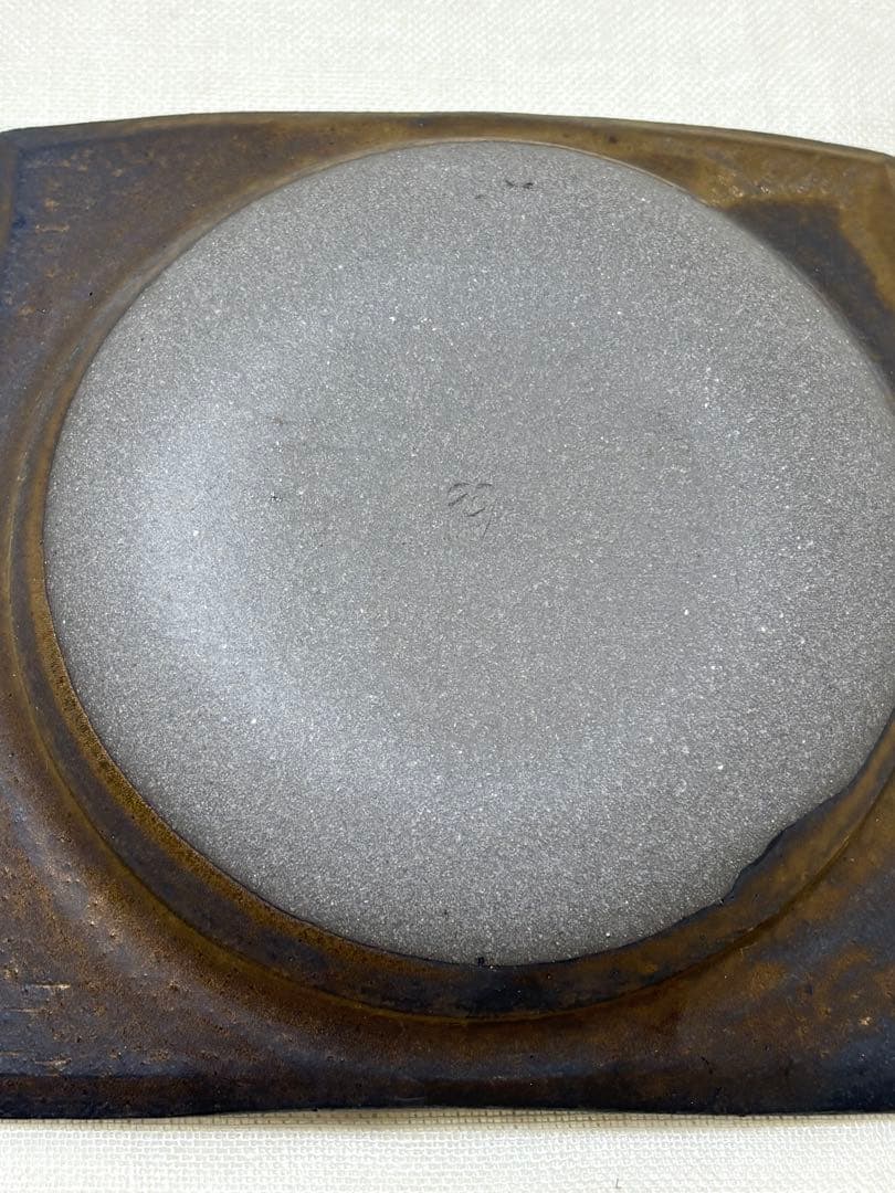 【未使用】水野幸一　銅彩釉 角皿（中）　2枚セット