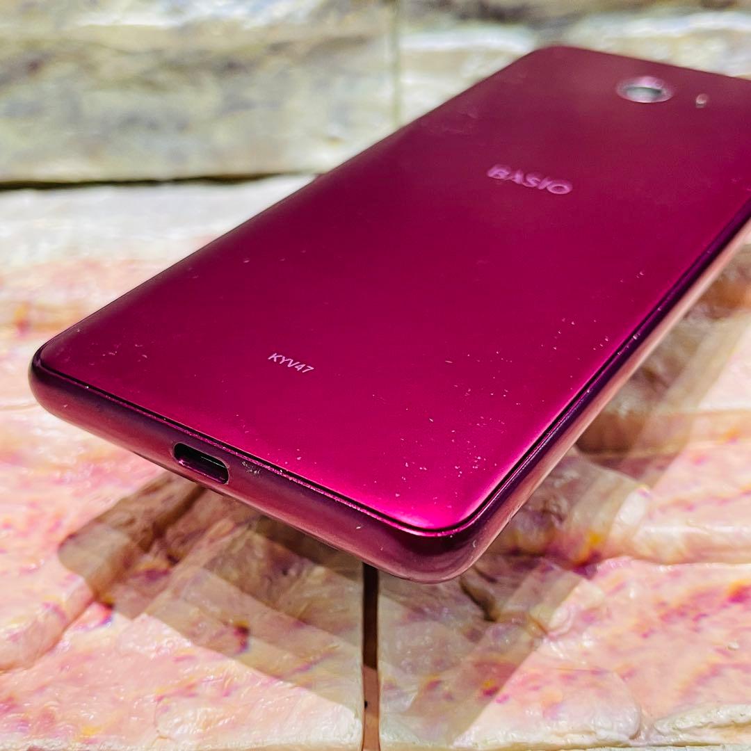 SIMフリー KYOCERA BASIO 4 32GB ワインレッド 電池良好